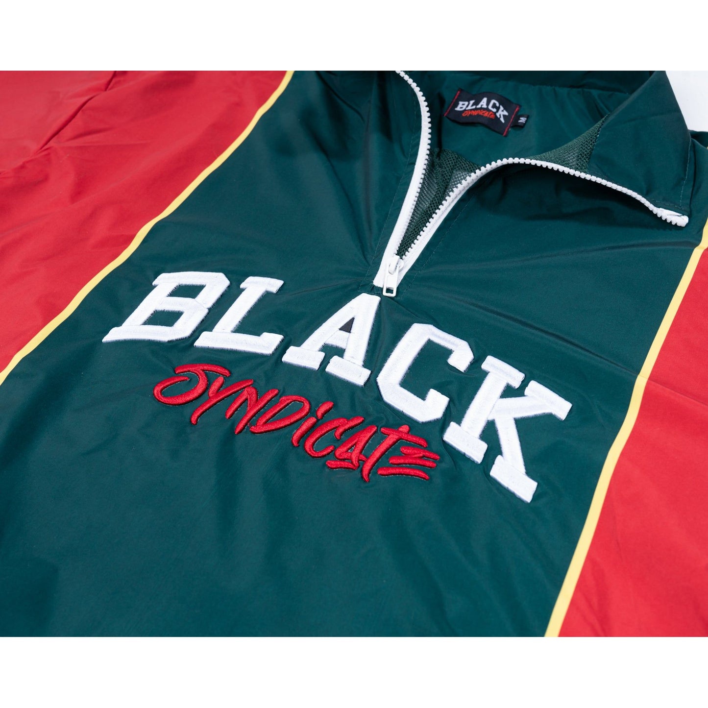 "Black Syndicate Embroidered" Polyester Windbreaker