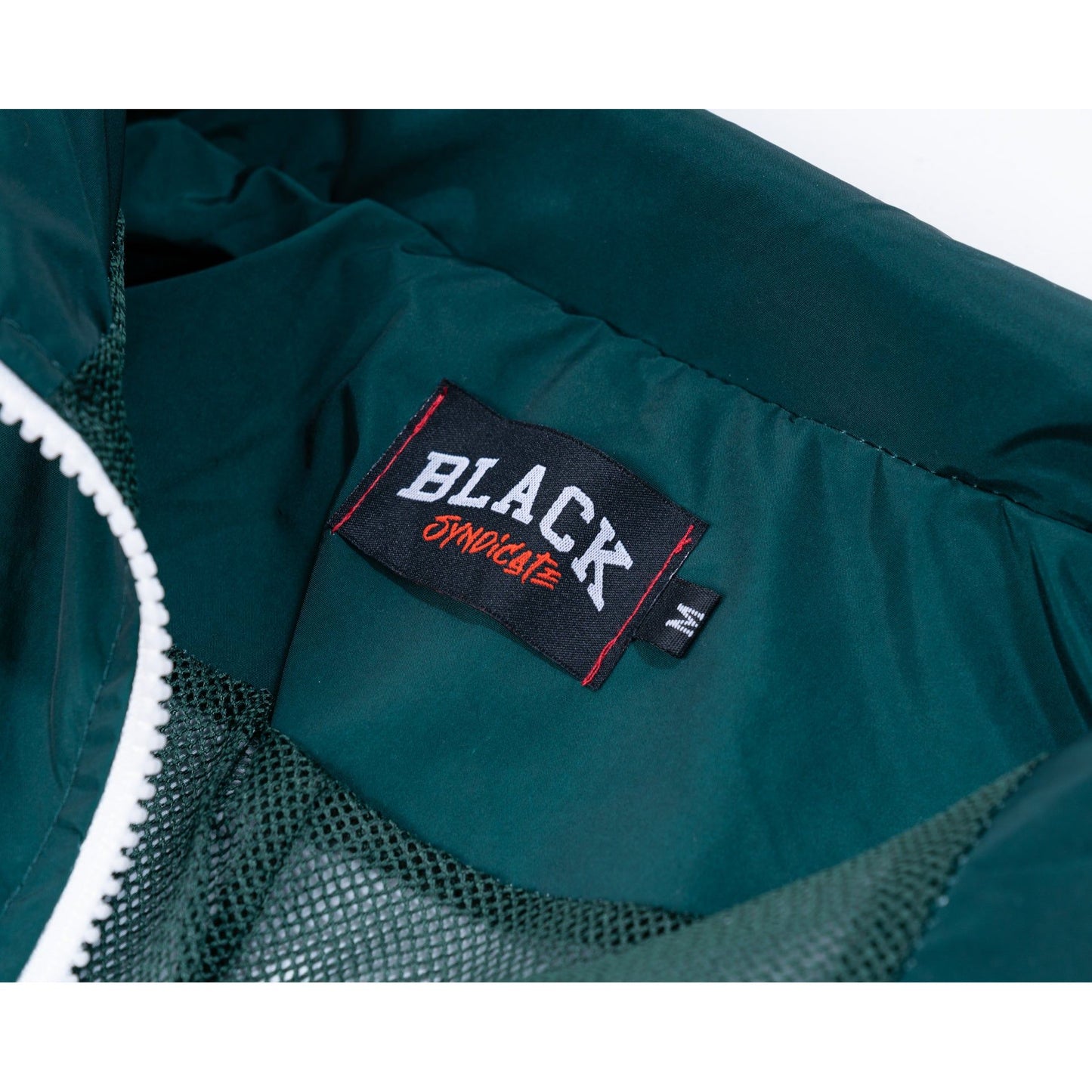 "Black Syndicate Embroidered" Polyester Windbreaker