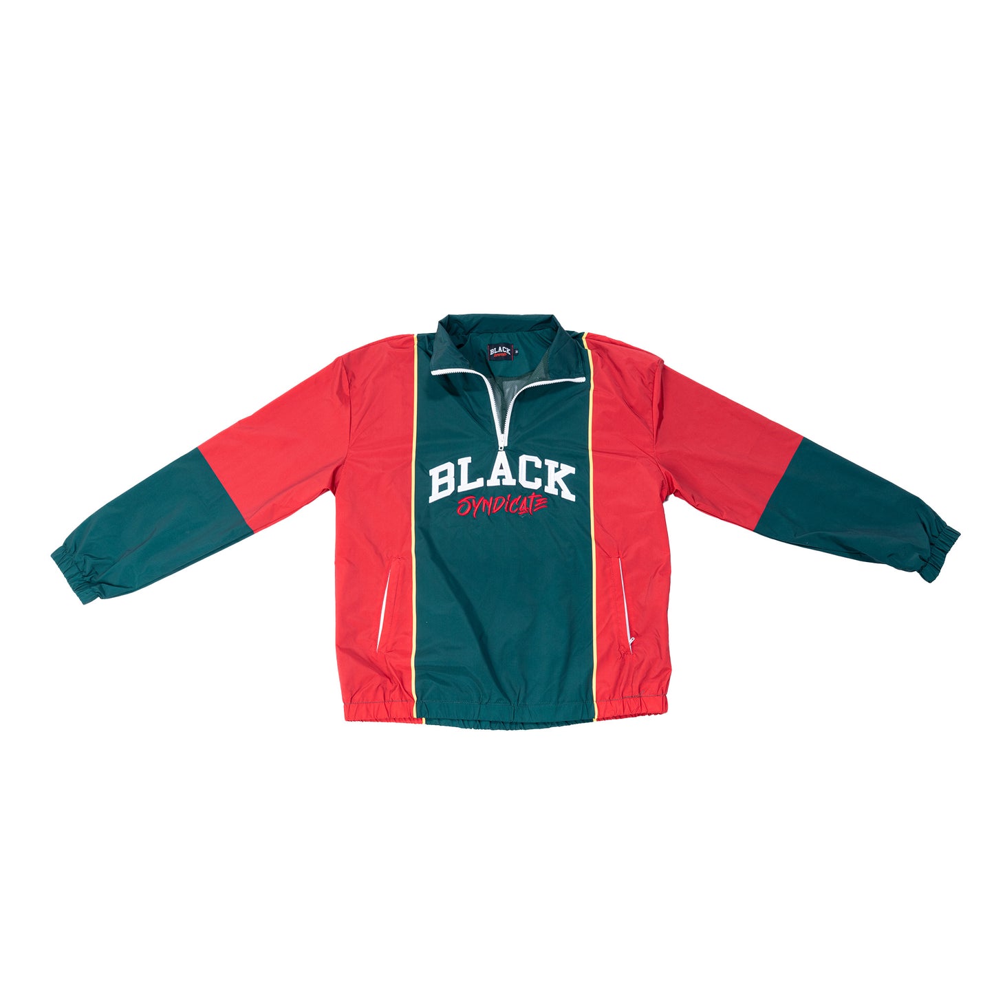 "Black Syndicate Embroidered" Polyester Windbreaker