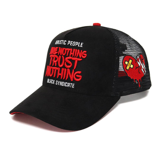 "Love Nothing Trust Nothing" Black Trucker "Suede"  “LIMITED EDITION”